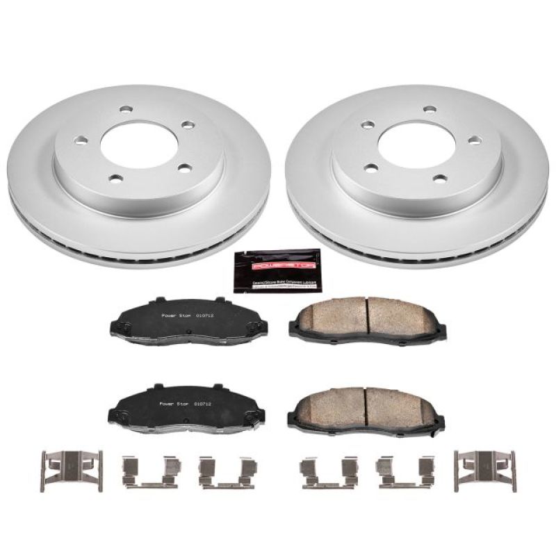 PSB Z17 Evolution Coated Kit - Power Stop 97-03 Ford F-150 Front Z17 Evolution Geomet Coated Brake Kit