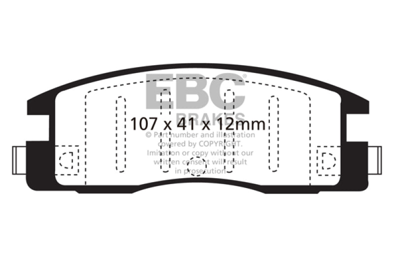 EBC Ultimax2 Brake Pad Sets - EBC 90-94 Isuzu Amigo 2.3 Ultimax2 Rear Brake Pads