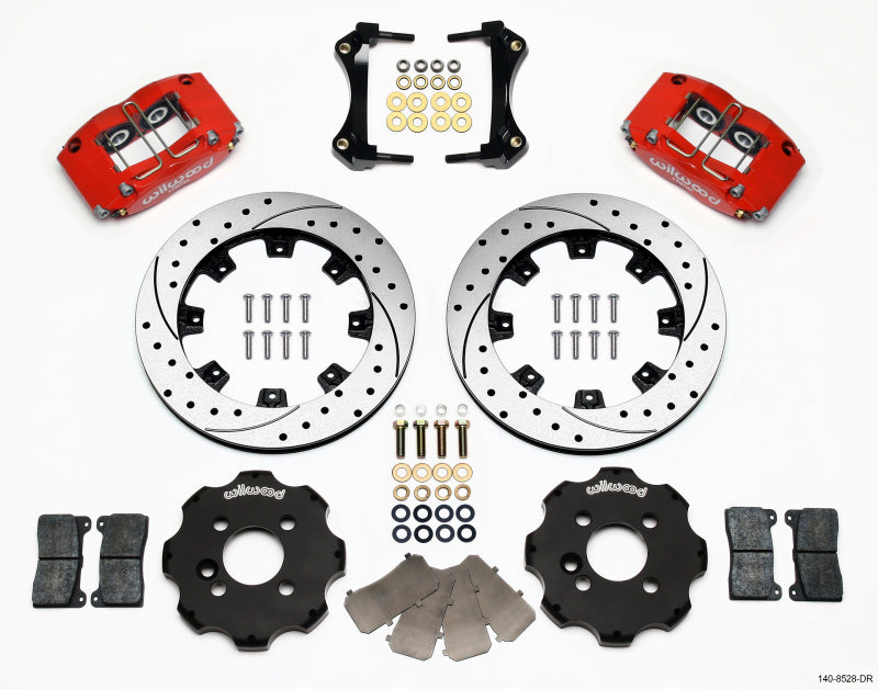 WIL Dynapro Brake Kit - Wilwood Dynapro Radial Front Kit 12.19in Drilled Red Mini Cooper