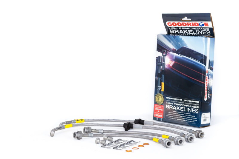 GR G-Stop Brake Line Kits - Goodridge 96-00 Honda Civic CX/DX/HX w/ Small Front Rotors SS Brake Lines