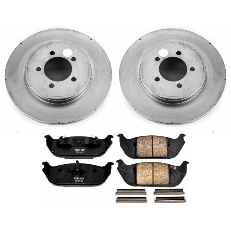PSB Z17 Evolution Coated Kit - Power Stop 03-05 Lincoln Aviator Rear Z17 Evolution Geomet Coated Brake Kit