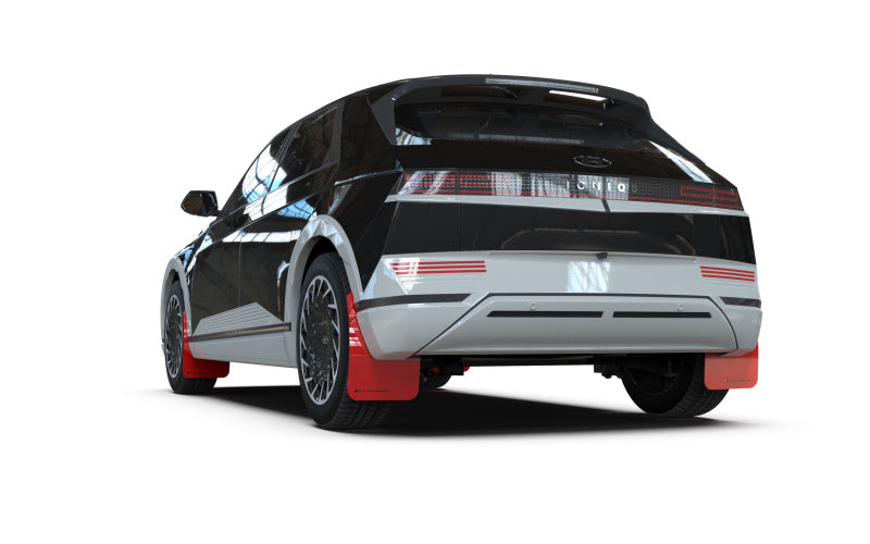 RAL UR Red Flap/Blk Logo - Rally Armor 22-24 Hyundai Ioniq 5 Red Mud Flap w/Black Logo