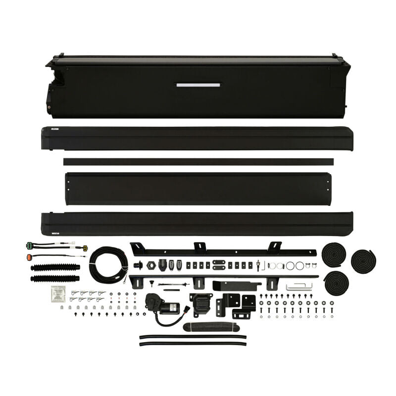 WES Electric Retractable Tonneau - Westin 19-26 Chev/GMC Silverado/Sierra 1500 5ft 8in Bed Electric Retractable Tonneau Cover - Black