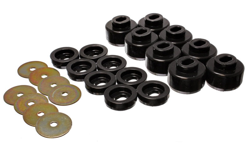 ES Body Mounts - Black - Energy Suspension 99-06 Silverado C1500/K1500/01-06 Silverado C2500/K2500 Black Body(cab) Mount Set