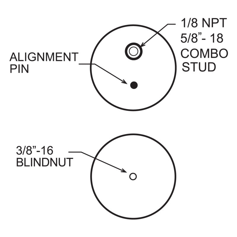 FIR Replacement Air Springs - Firestone Ride-Rite Replacement Bellow 267C (For Kit PN 2361/2384/2430/2350/2458/2377) (W217606397)
