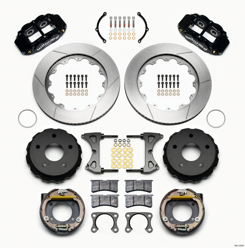WIL Superlite Brake Kit - Wilwood Narrow Superlite 4R Rear P-Brk Kit 14.00in Big Ford 2.36in Off Bronco 5 x 5.50