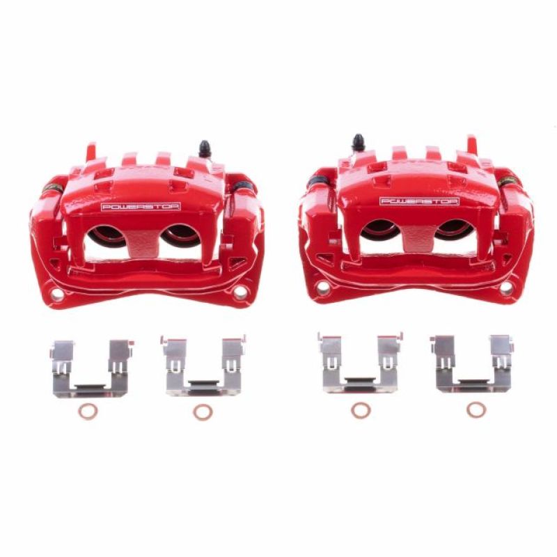 PSB Red Calipers - Power Stop 13-16 Scion FR-S Front Red Calipers w/Brackets - Pair