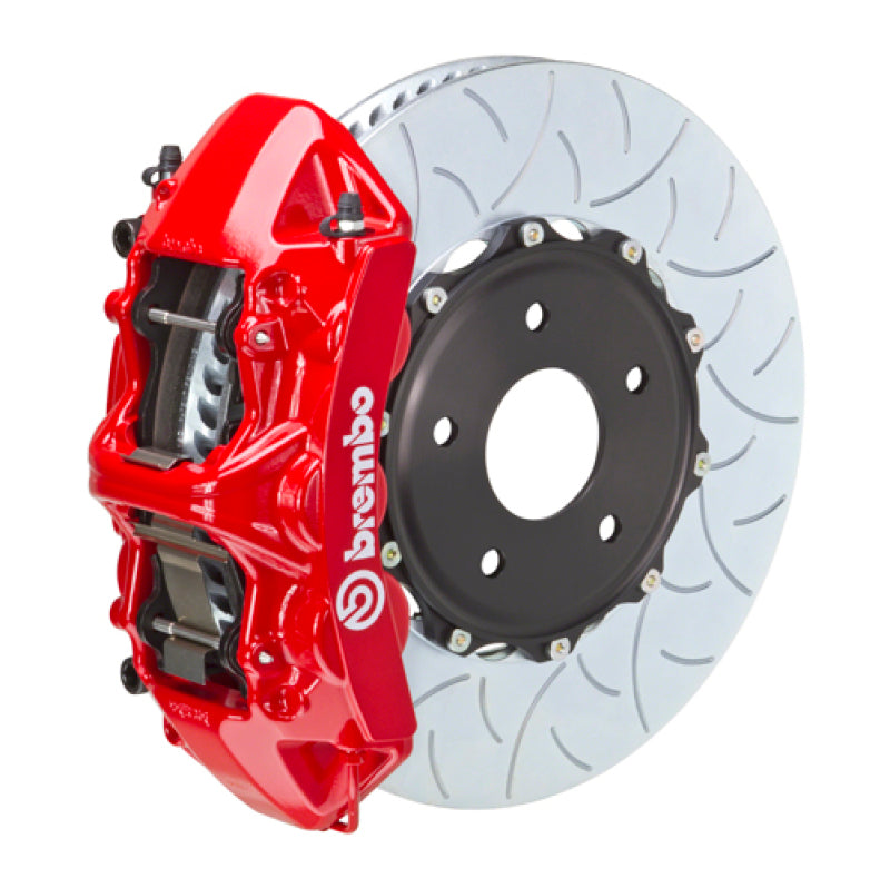 BRB Big Brake Kits - Brembo 12-13 Golf R (Mk6) Front GT BBK 6 Piston Cast 350x34 2pc Rotor Slotted Type-3-Red
