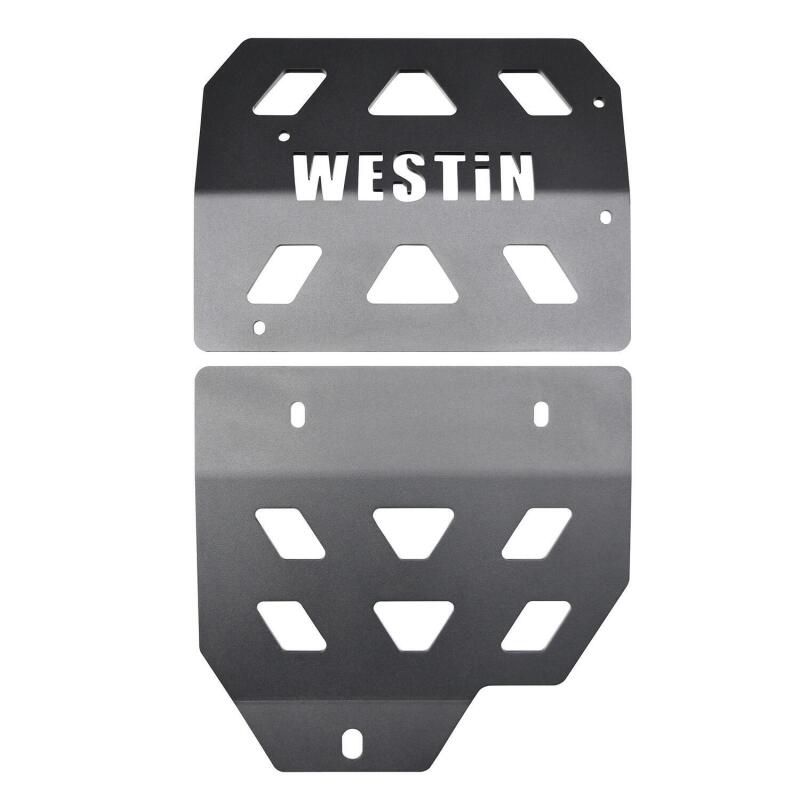 WES Skid Plates - Westin 18-22 Jeep Wrangler JL Transmission Pan Skid Plate - Textured Black