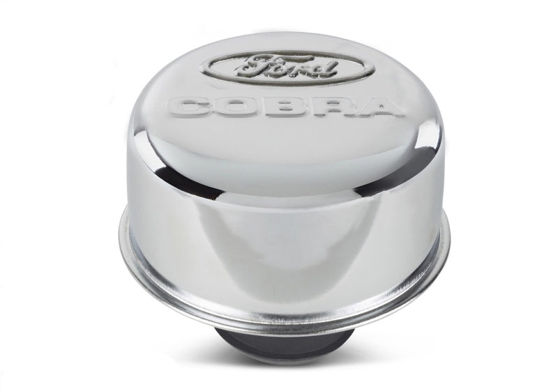 FR Breather Caps - Ford Racing Chrome Breather Cap w/ Ford Cobra Logo