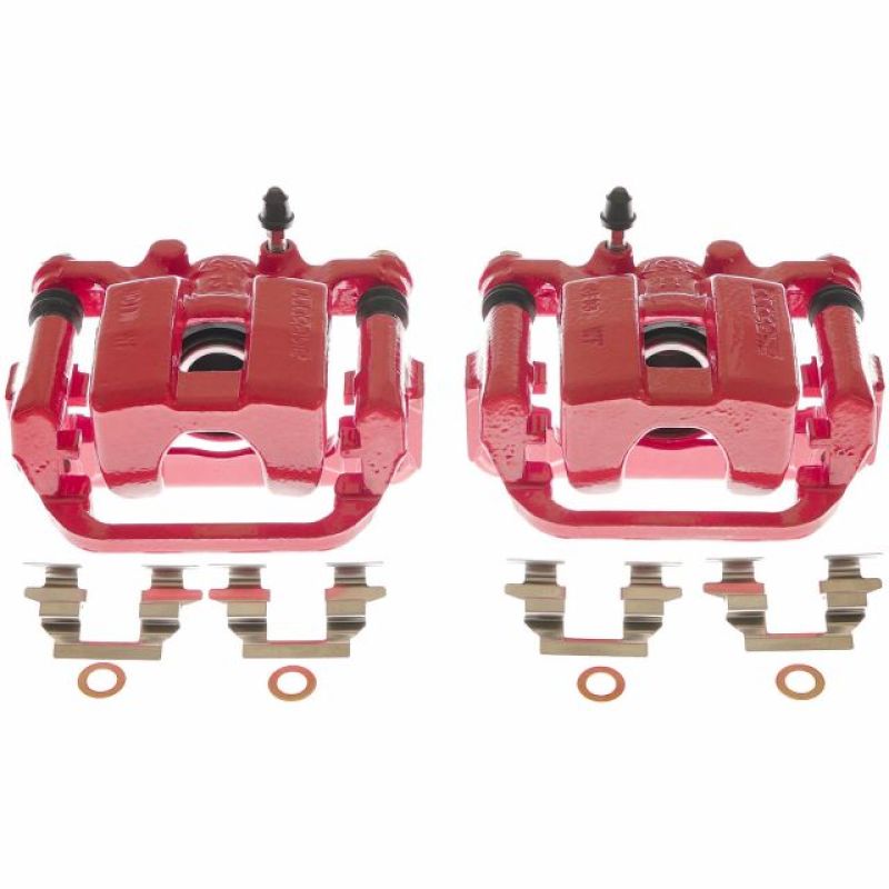 PSB Red Calipers - Power Stop 17-19 Nissan Leaf Rear Red Calipers - Pair