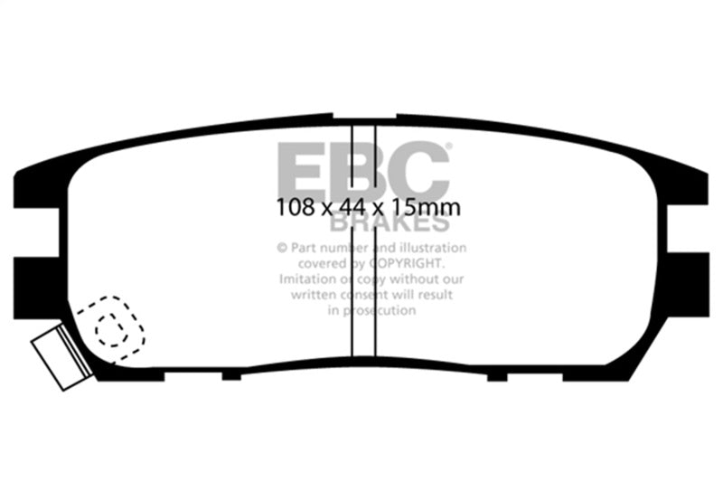 EBC Ultimax2 Brake Pad Sets - EBC 92-97 Mitsubishi Montero 3.0 Ultimax2 Rear Brake Pads