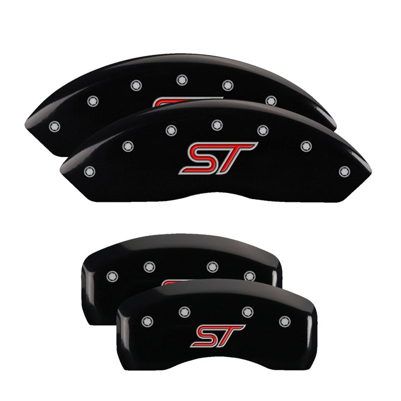 MGP Caliper Covers 4 Logo - MGP 4 Caliper Covers Engraved Front & Rear ST Black finish silver ch