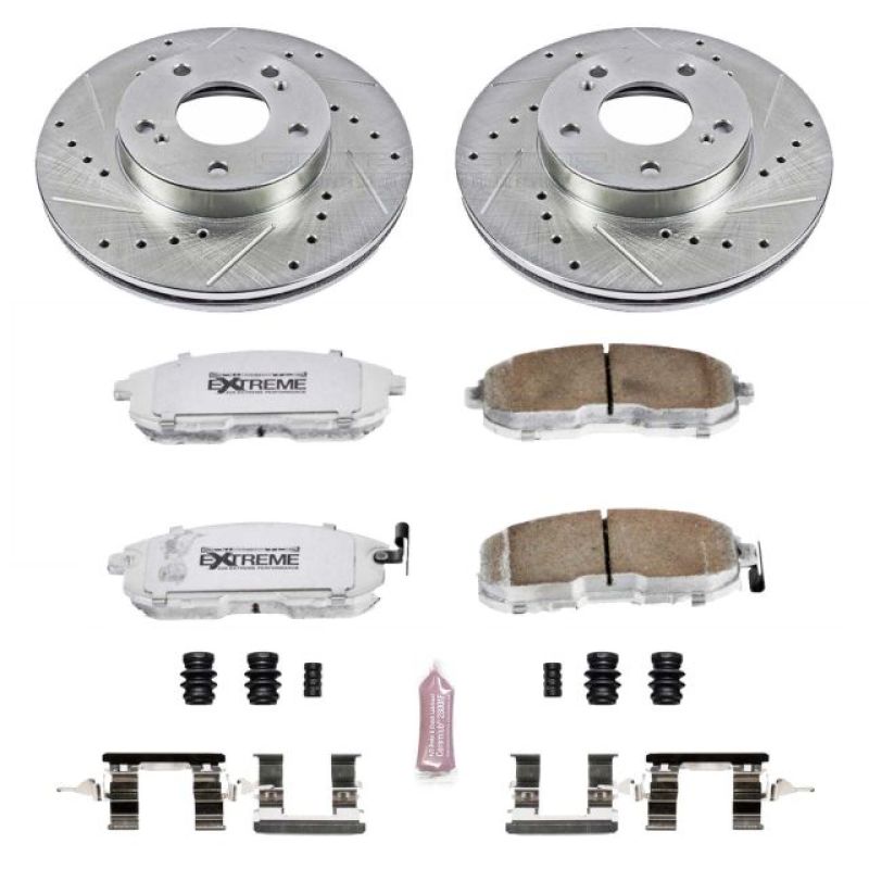 PSB Z26 Street Warrior Kit - Power Stop 96-99 Infiniti I30 Front Z26 Street Warrior Brake Kit