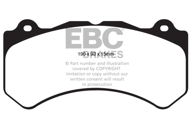 EBC Ultimax2 Brake Pad Sets - EBC 15+ Cadillac CTS 3.6 Twin Turbo Ultimax2 Front Brake Pads