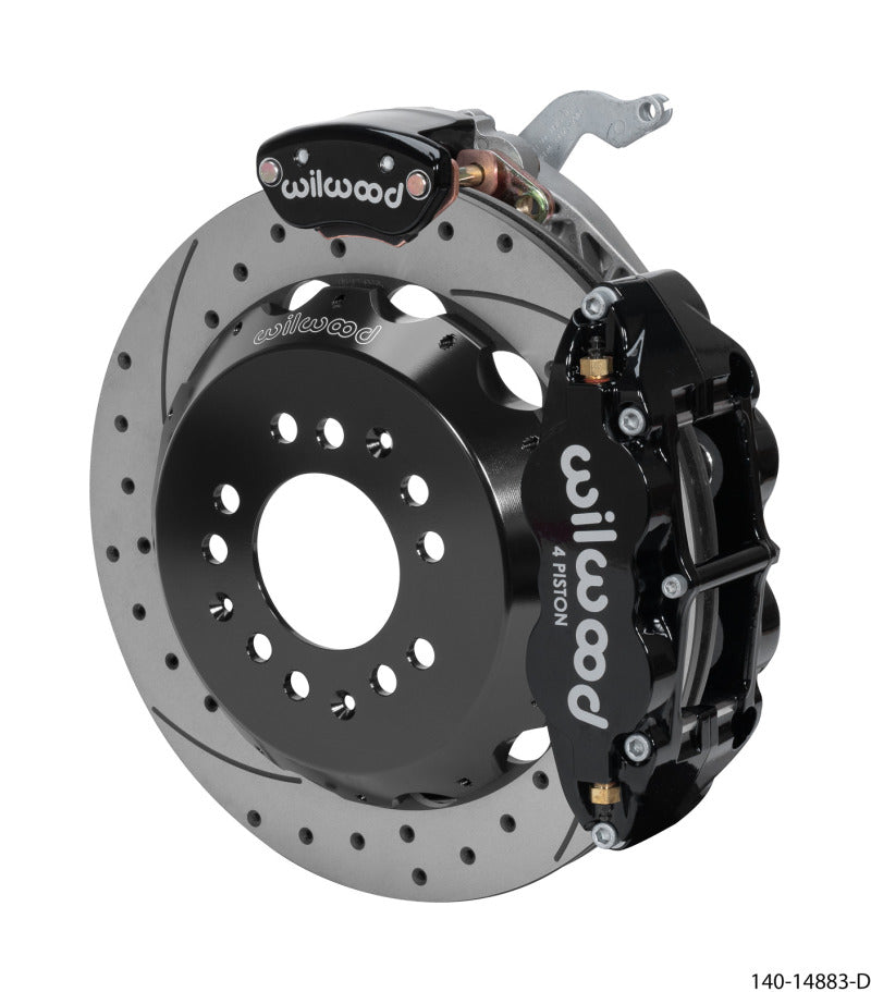 WIL Superlite Brake Kit - Wilwood Narrow Superlite 4R-MC4 Black Rear Kit 12.88in Drilled Rotor 88-96 Chevy Corvette C4