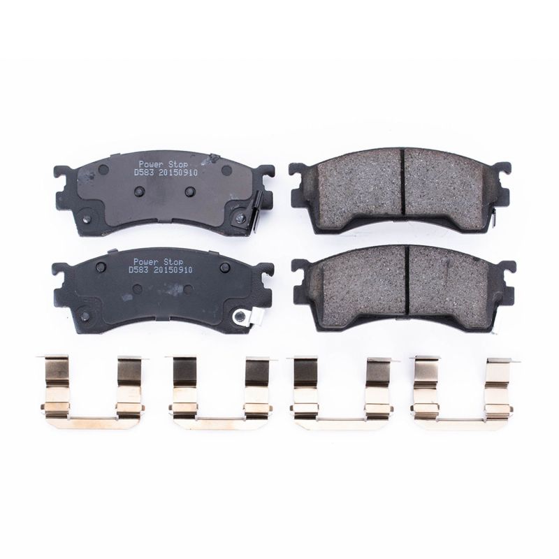 PSB Z17 Evolution Brake Pads - Power Stop 93-97 Ford Probe Front Z17 Evolution Ceramic Brake Pads w/Hardware