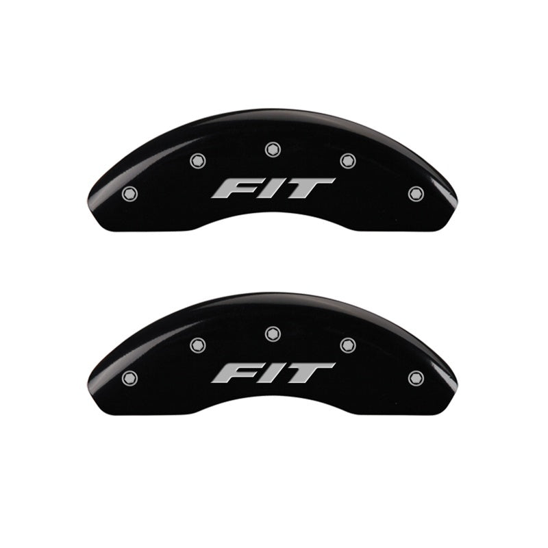 MGP Caliper Covers 2 Logo - MGP Front set 2 Caliper Covers Engraved Front FIT Black finish silver ch