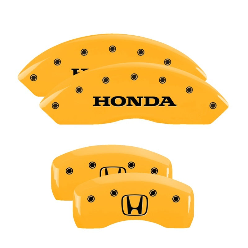 MGP Caliper Covers 4 Logo - MGP 4 Caliper Covers Engraved Front Honda Rear H Logo Yellow Finish Black Char 2004 Honda Pilot