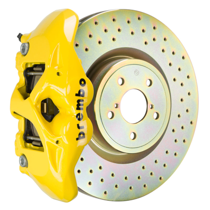 BRB Big Brake Kits - Brembo 15-21 WRX (VA) Front GT BBK 4 Piston Cast 326 x30 1pc Rotor Drilled- Yellow