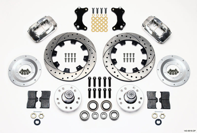 WIL Dynalite Brake Kit - Wilwood Forged Dynalite Front Kit 12.19in Drilled-Polished WWE ProSpindle