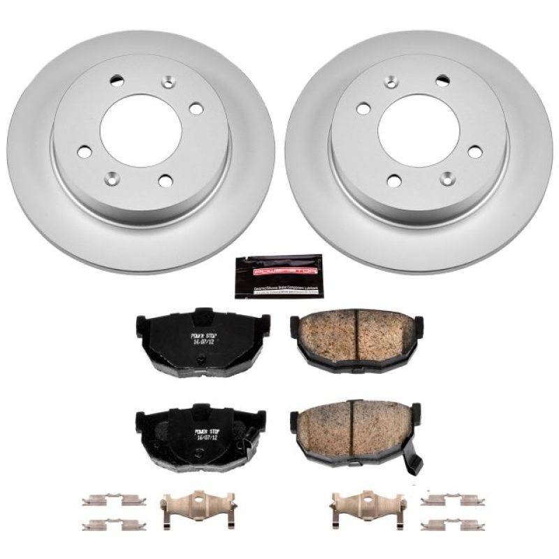 PSB Z17 Evolution Coated Kit - Power Stop 97-06 Hyundai Elantra Rear Z17 Evolution Geomet Coated Brake Kit