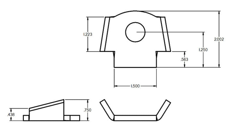 RID Tabs - Sway Bar - Ridetech Shock Tab Sway Bar Tab