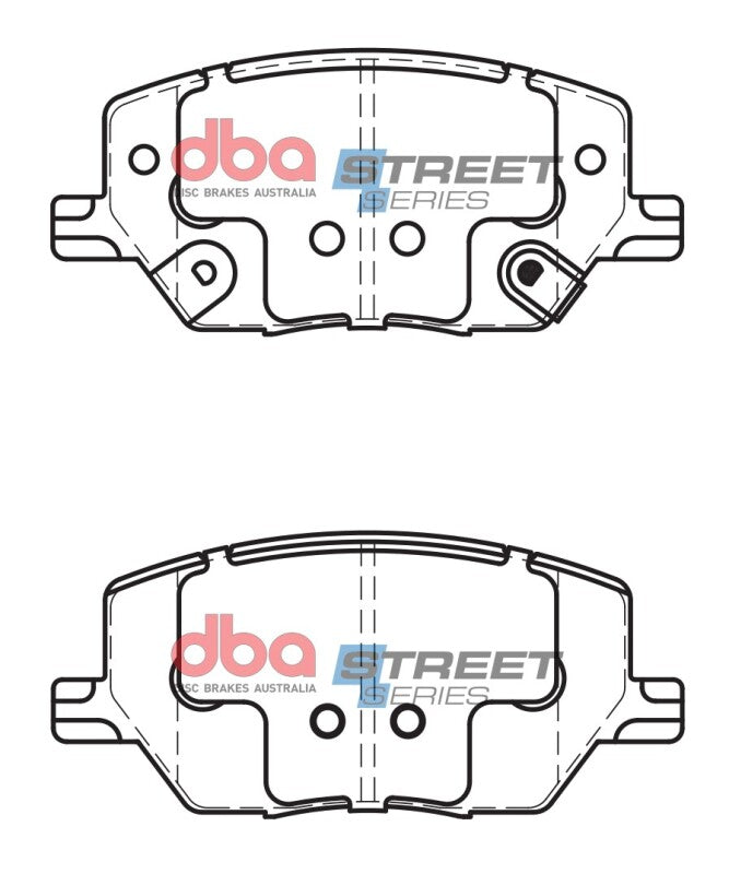 DBA Street Series Brake Pads - DBA 16-19 Jeep Compass (278mm Rear Rotor) Street Series Rear Brake Pads