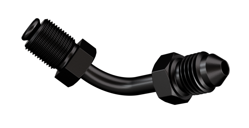 GR PWS Brake Line Fittings - Goodridge 18+ Harley-Davidson Softail Models Front ABS Adaptor - Black