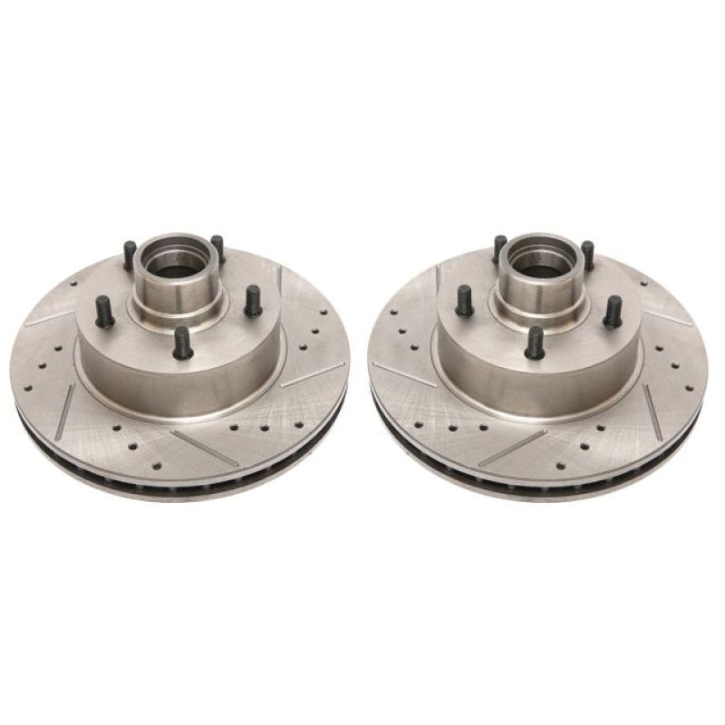 PSB Evolution Drill/Slot Rotor - Power Stop 1990 Chevrolet Caprice Front Evolution Drilled & Slotted Rotors - Pair