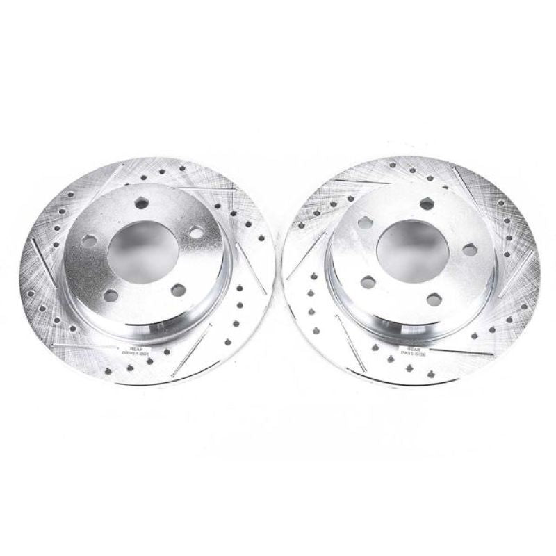 PSB Evolution Drill/Slot Rotor - Power Stop 04-13 Mazda 3 Rear Evolution Drilled & Slotted Rotors - Pair