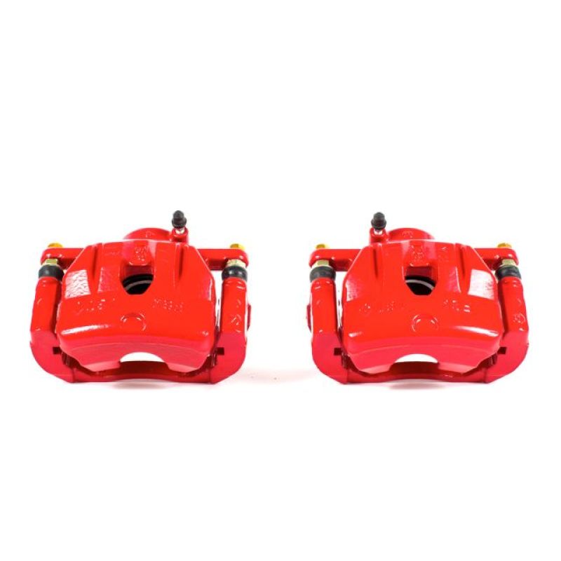 PSB Red Calipers - Power Stop 04-11 Mazda RX-8 Front Red Calipers w/Brackets - Pair