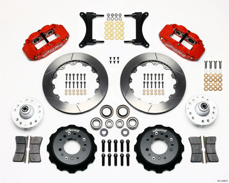 WIL Superlite Brake Kit - Wilwood Narrow Superlite 6R Front Hub Kit 12.88in Red 79-87 GM G Body