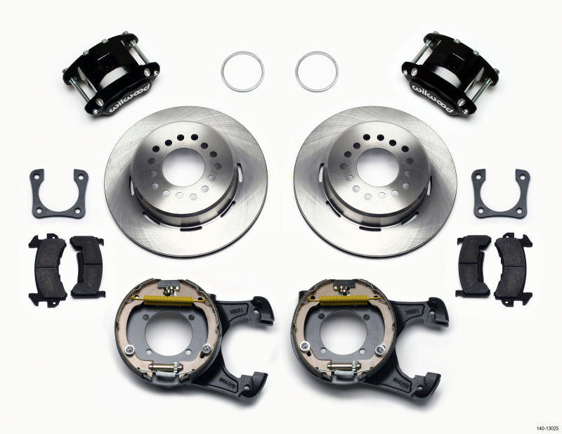 WIL D154 Brake Kit - Wilwood D154 P/S Park Brake Kit 12 Bolt 2.81in Offset Staggered Shock