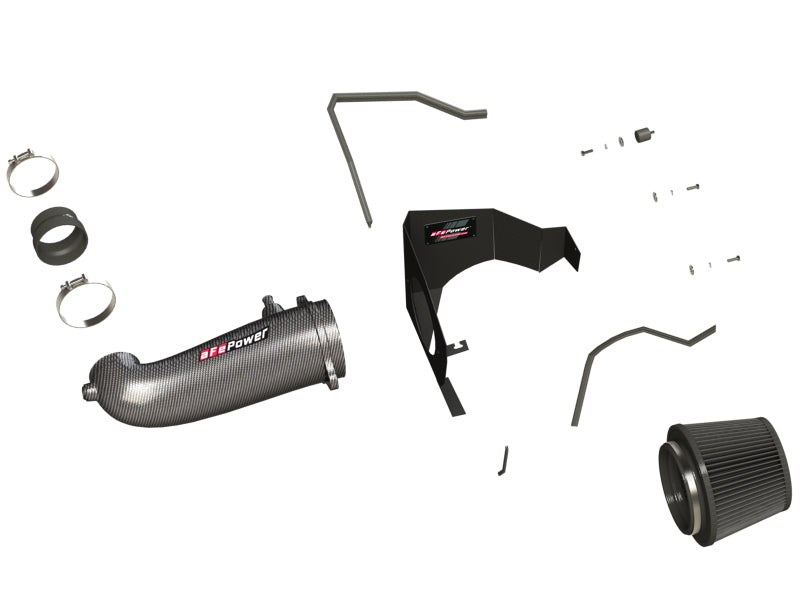 AFE Track Series Intake - aFe POWER Magnum FORCE Carbon Fiber Stage 2 Track Series Pro Dry S CAIS - 11-18 Dodge Challenger V8
