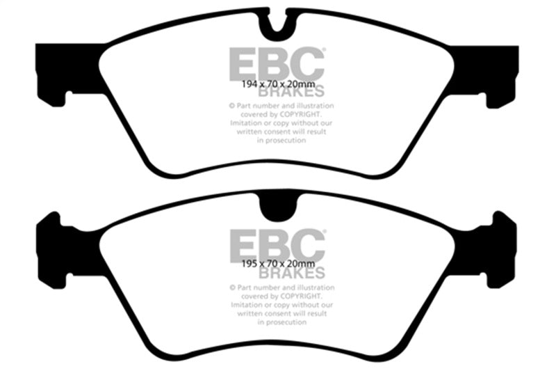 EBC Yellowstuff Brake Pad Sets - EBC 06 Mercedes-Benz E500 5.0 4-Matic Yellowstuff Front Brake Pads
