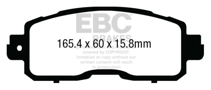 EBC Ultimax2 Brake Pad Sets - EBC 13+ Nissan Altima 2.5 (L33) Sedan Ultimax2 Front Brake Pads
