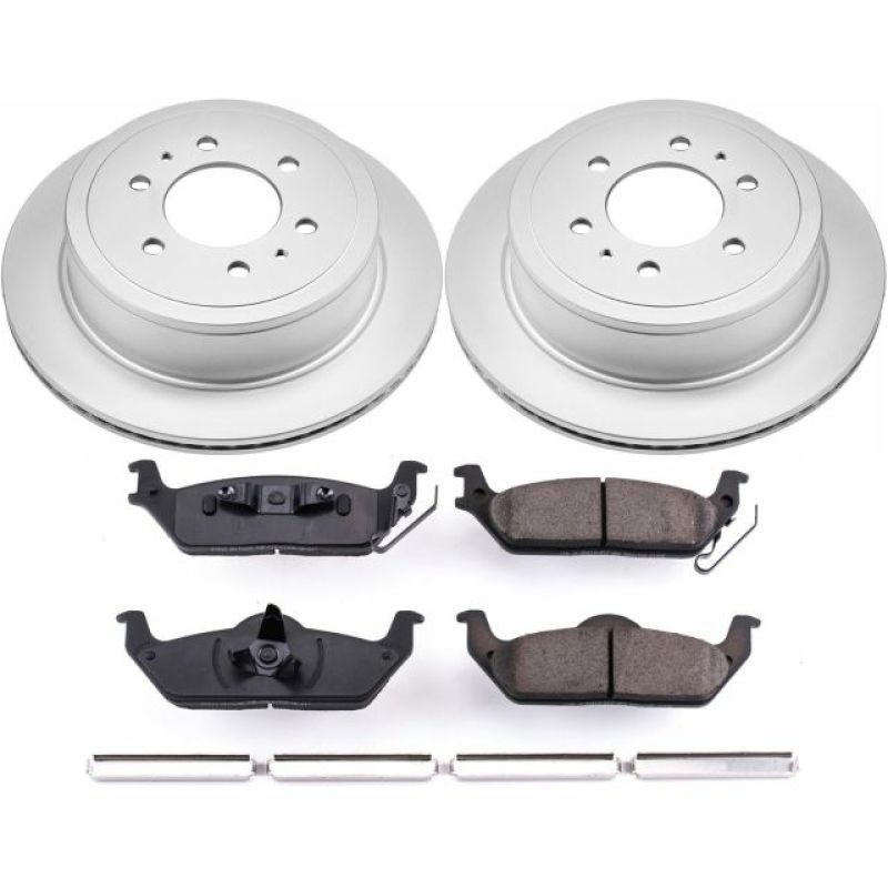 PSB Z17 Evolution Coated Kit - Power Stop 04-11 Ford F-150 Rear Z17 Evolution Geomet Coated Brake Kit