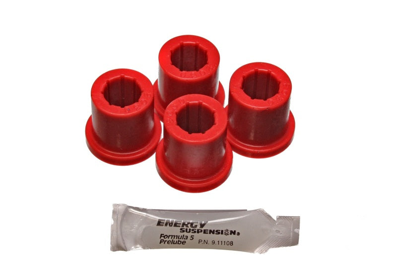 ES Spring/Shackle Bush - Red - Energy Suspension 80-87 Toyota Pick Up Red Rear Spring Frame Shackle Bushing Kit