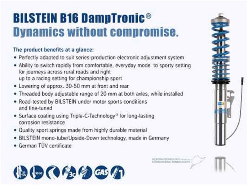 BIL B16 Series Suspension Kits - Bilstein B16 (PSS10) 06-10 BMW E60 M5 EDC Performance Suspension System