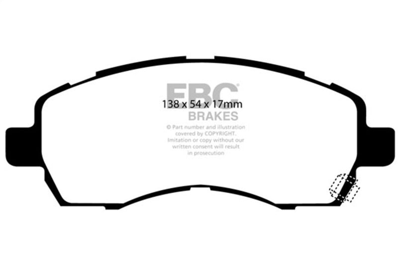 EBC Ultimax2 Brake Pad Sets - EBC 97-98 Subaru Impreza 1.8 Ultimax2 Front Brake Pads