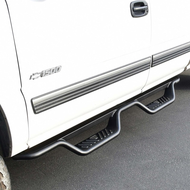 WES Nerf Bars - Outlaw - Westin 99-13 Chevrolet Silverado 1500 (Ext. Cab) Outlaw Drop Nerf Step Bars - Textured Black