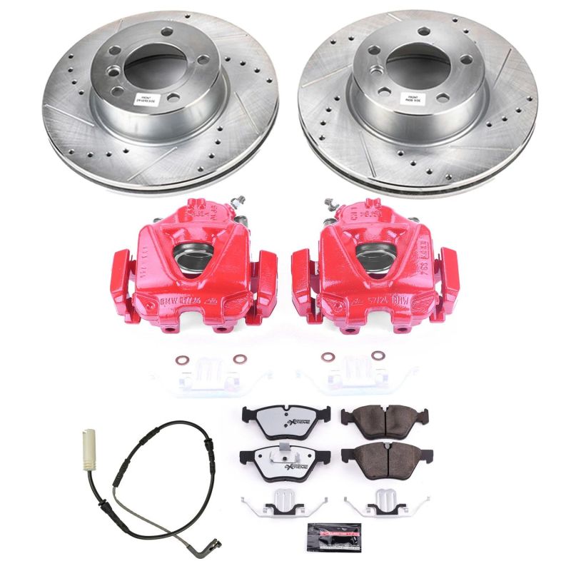 PSB Z26 Street Kit w/Cals - Power Stop 08-10 BMW 328i Front Z26 Street Warrior Brake Kit w/Calipers