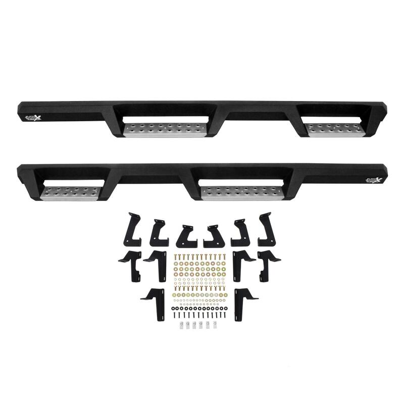 WES Nerf Bars - HDX Drop - Westin 07-18 Jeep Wrangler JKU 4dr. HDX Stainless Drop Nerf Step Bars - Tex. Blk