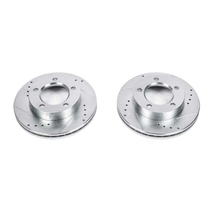 PSB Evolution Drill/Slot Rotor - Power Stop 94-96 Ford Bronco Front Evolution Drilled & Slotted Rotors - Pair