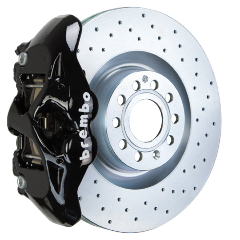BRB Big Brake Kits - Brembo 14-20 A3 Front GT BBK 4 Piston Cast 345x30 1pc Rotor Drilled-Black