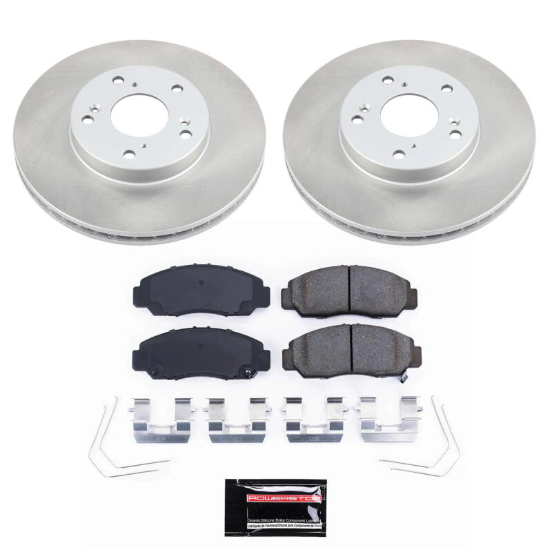PSB Semi-Coated Rotor Kits - Power Stop 06-11 Honda Civic Front Semi-Coated Rotor Kit