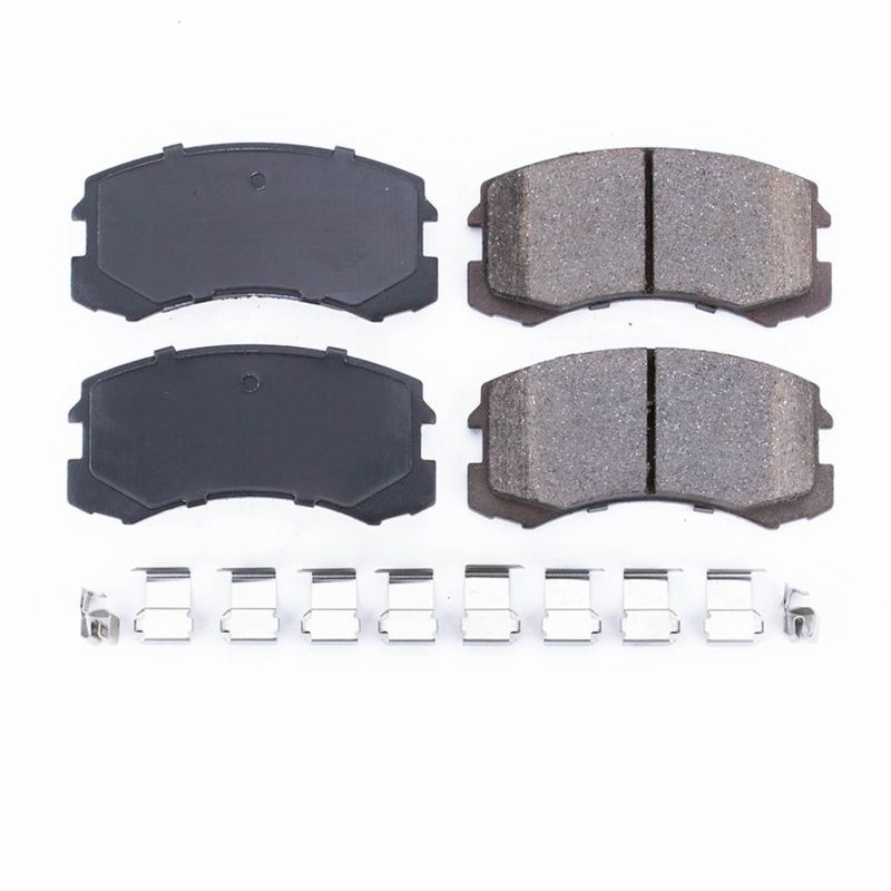 PSB Z17 Evolution Brake Pads - Power Stop 02-07 Mitsubishi Lancer Front Z17 Evolution Ceramic Brake Pads w/Hardware