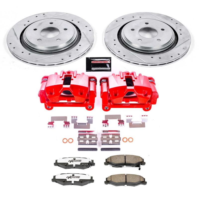 PSB Z26 Street Kit w/Cals - Power Stop 06-09 Cadillac XLR Rear Z26 Street Warrior Brake Kit w/Calipers