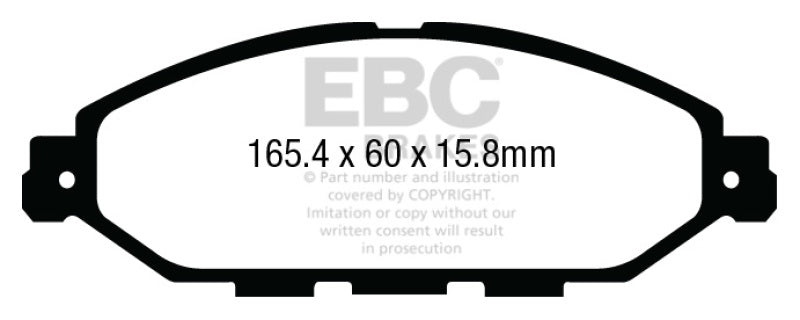EBC Redstuff Brake Pad Sets - EBC 2015+ Nissan Murano 3.5L Redstuff Front Brake Pads